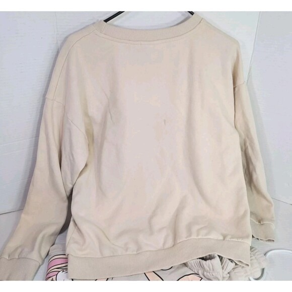 WB 100 Looney Tunes Flintstones Sweatshirt Juniors Medium Bugs Lola Tweety Porky - Picture 8 of 9